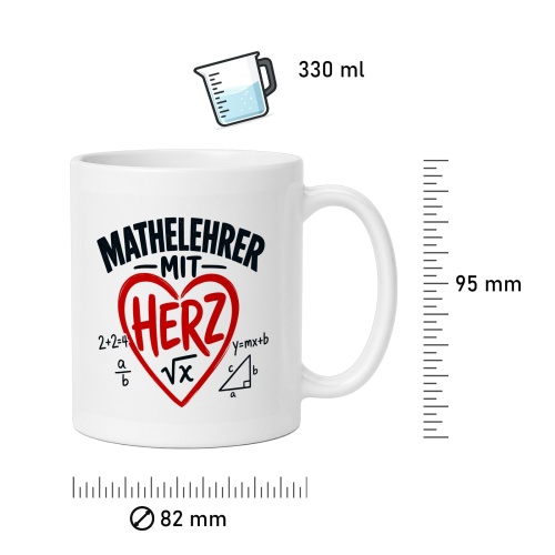Tasse »Mathelehrer mit Herz«
