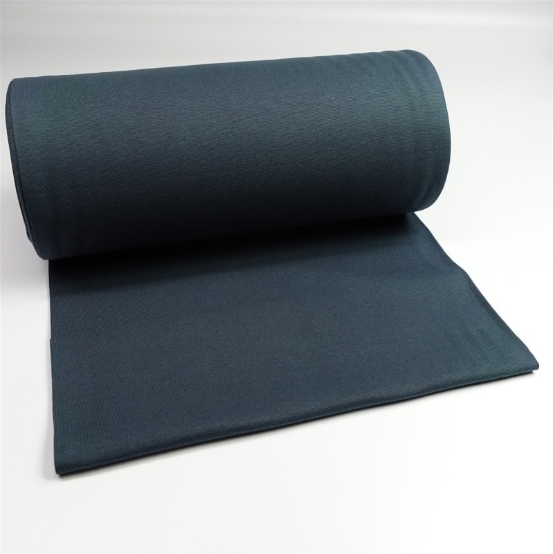 Bündchenstoff Uni - Dunkel Blau - Premiumqualität