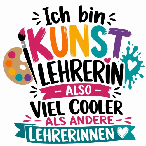 Tasse »Ich bin Kunstlehrerin, also viel cooler als...