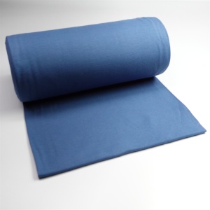 Bündchenstoff Uni - Jeans Blau - Premiumqualität