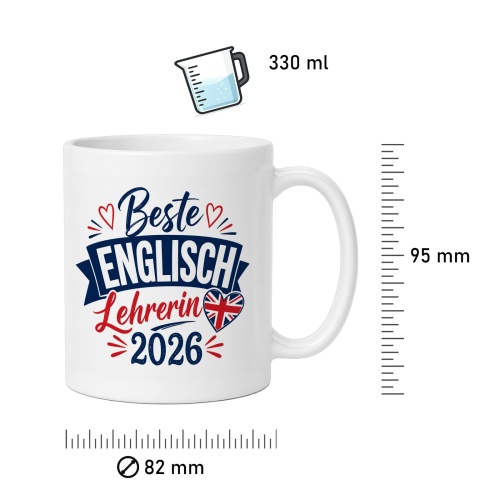 Tasse »Beste Englischlehrerin 2026«