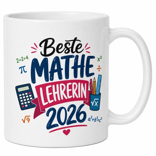 Tasse »Beste Mathe Lehrerin 2026«