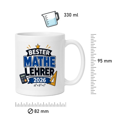 Tasse »Bester Mathe Lehrer 2026«