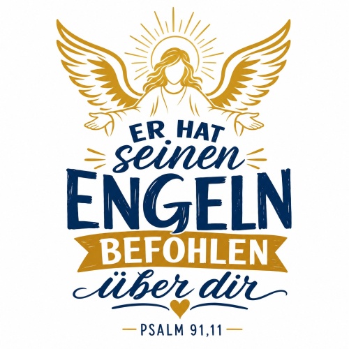 Tasse »Er hat seinen Engeln befohlen über...