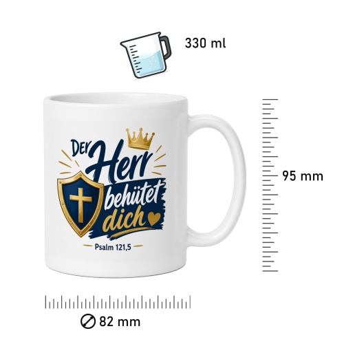 Tasse »Der Herr behütet dich – Psalm 121,5«