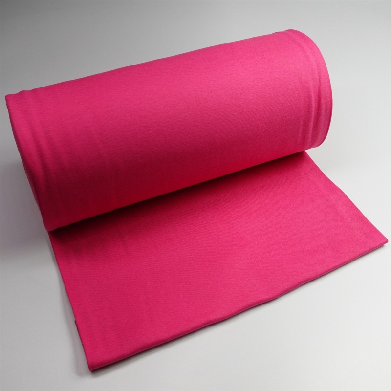 Bündchenstoff Uni - Pink - Premiumqualität