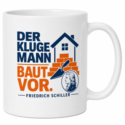Tasse »Der kluge Mann baut vor.«