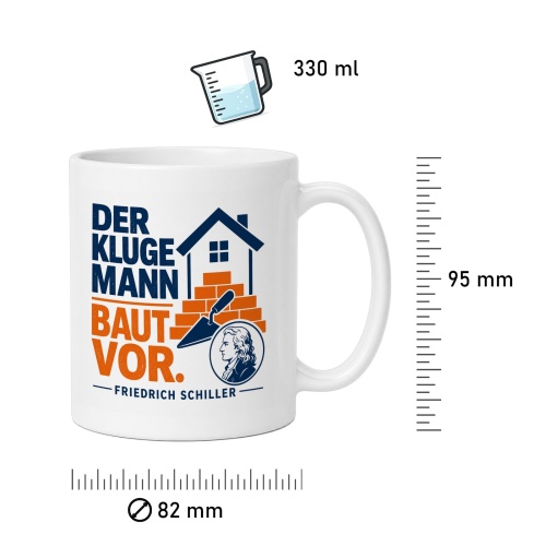 Tasse »Der kluge Mann baut vor.«