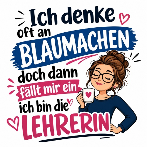 Tasse »Ich denke oft an Blaumachen... ich bin die...