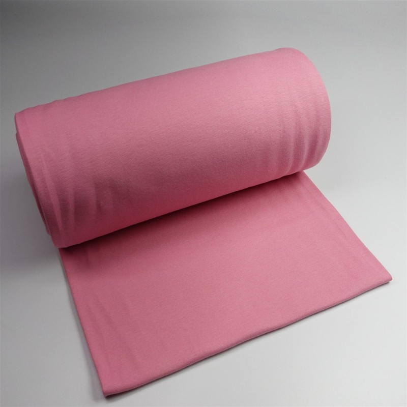 Bündchenstoff Uni - Alt Rosa - Premiumqualität