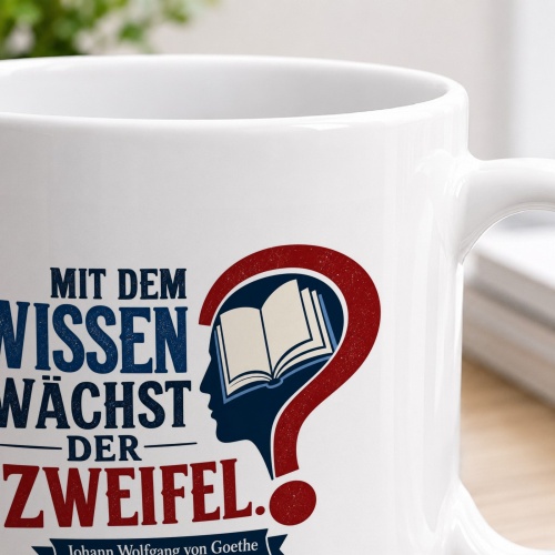 Tasse »Mit dem Wissen wächst der Zweifel«