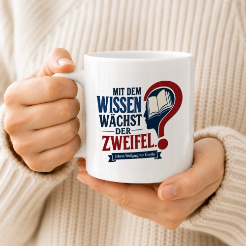 Tasse »Mit dem Wissen wächst der Zweifel«
