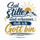 Tasse »Seid stille und erkennet, daß ich Gott bin«