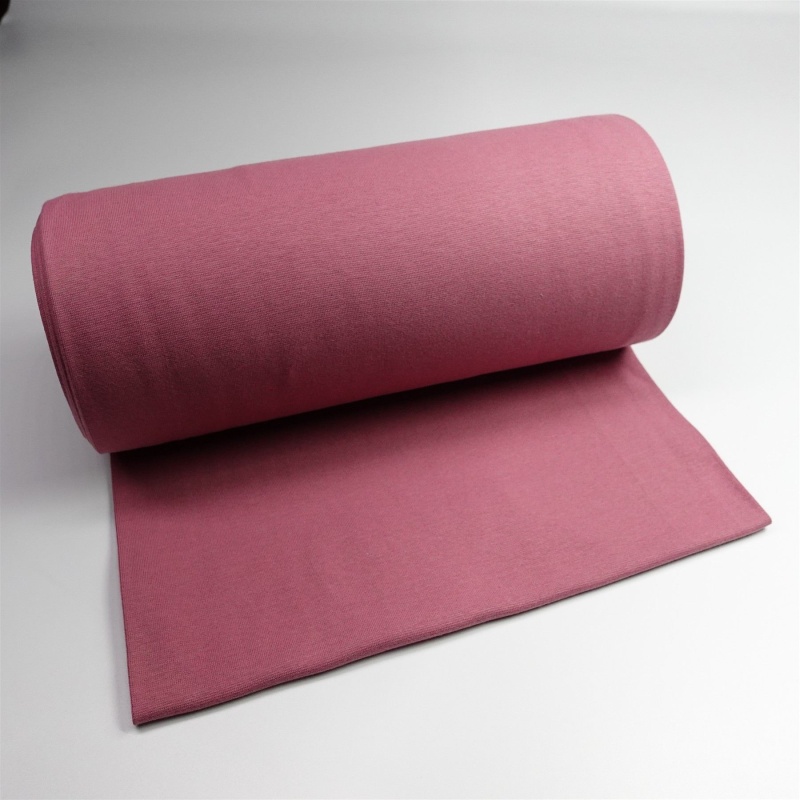 Bündchenstoff Uni - Dunkel Alt Rosa - Premiumqualität