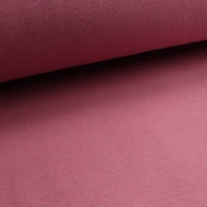 Bündchenstoff Uni - Dunkel Alt Rosa - Premiumqualität