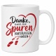 Tasse »Danke, dass Sie Spuren hinterlassen haben«