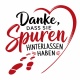 Tasse »Danke, dass Sie Spuren hinterlassen haben«