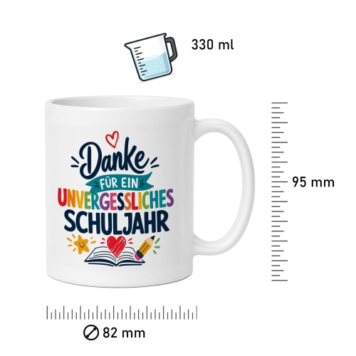 Tasse »Danke für ein unvergessliches Schuljahr«