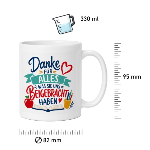 Tasse »Danke für alles, was Sie uns beigebracht haben«