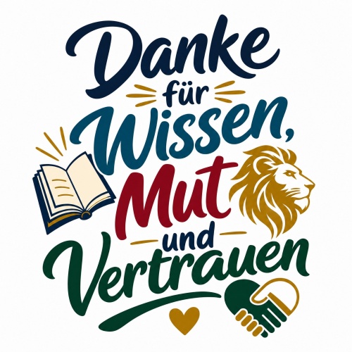 Tasse »Danke für Wissen, Mut und Vertrauen«