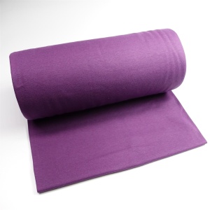 Bündchenstoff Uni - Dunkel Lila - Premiumqualität