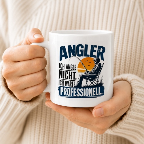 Tasse »Ich angle nicht, ich warte professionell«