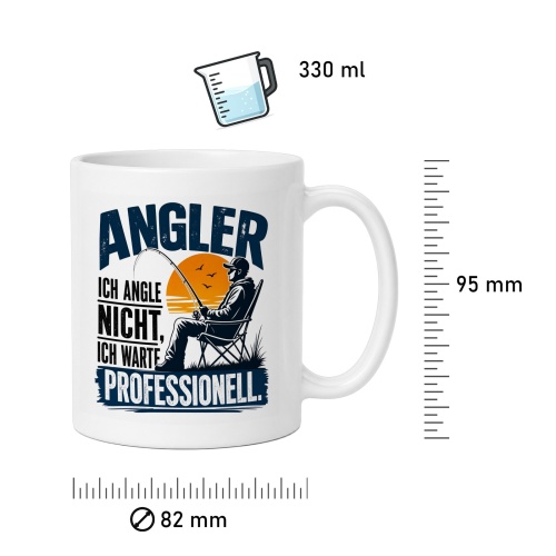 Tasse »Ich angle nicht, ich warte professionell«