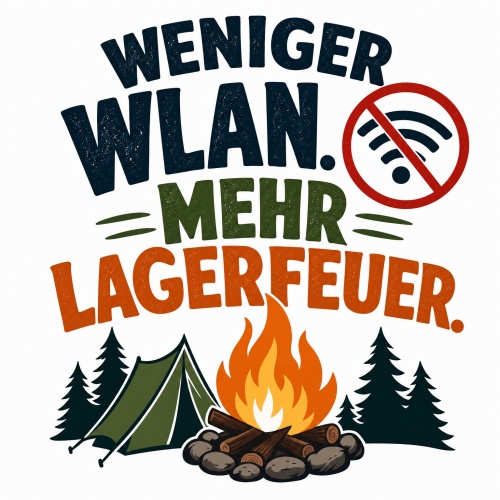 Tasse »Weniger WLAN. Mehr Lagerfeuer.«
