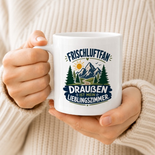 Tasse »Frischluftfan – Draußen ist mein Lieblingszimmer«