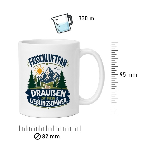 Tasse »Frischluftfan – Draußen ist mein Lieblingszimmer«