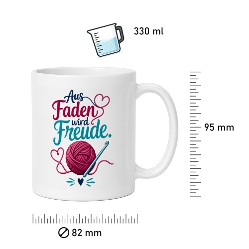 Tasse »Aus Faden wird Freude.«