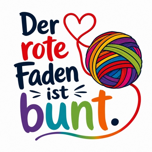 Tasse »Der rote Faden ist bunt«