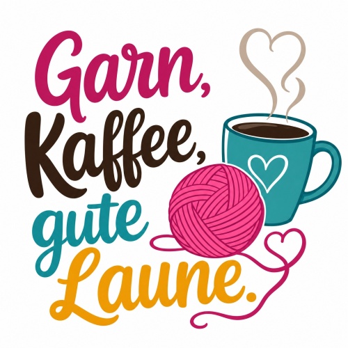 Tasse »Garn, Kaffee, gute Laune«