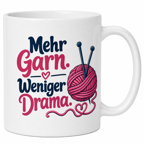 Tasse »Mehr Garn. Weniger Drama.«
