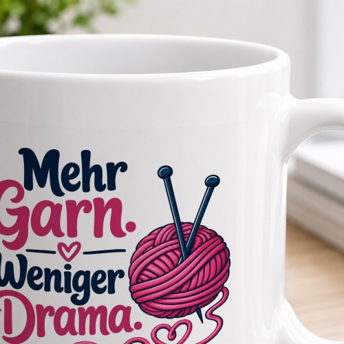 Tasse »Mehr Garn. Weniger Drama.«