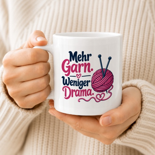 Tasse »Mehr Garn. Weniger Drama.«