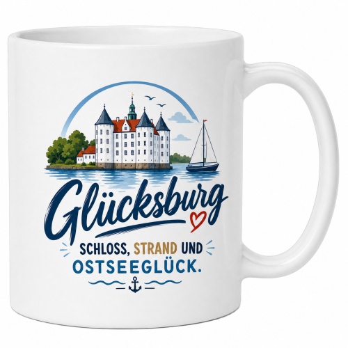 Tasse »Glücksburg – Schloss, Strand und...