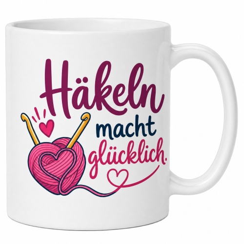 Tasse »Häkeln macht glücklich«