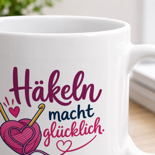 Tasse »Häkeln macht glücklich«