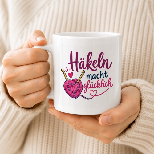 Tasse »Häkeln macht glücklich«