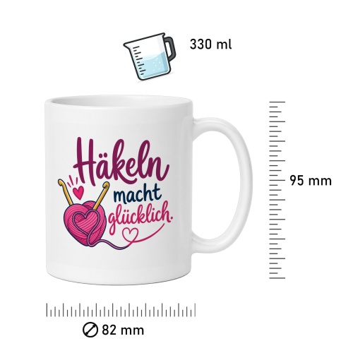 Tasse »Häkeln macht glücklich«