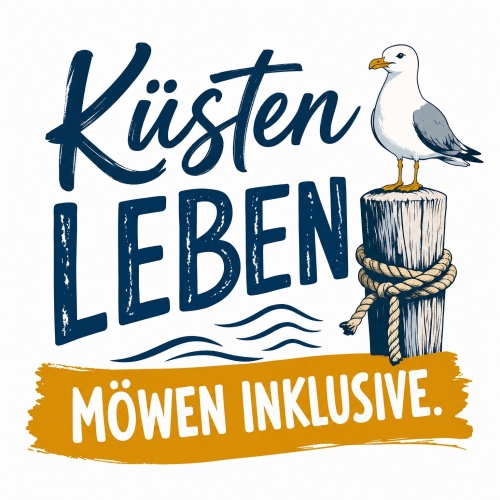 Tasse »Küstenleben – Möwen inklusive«
