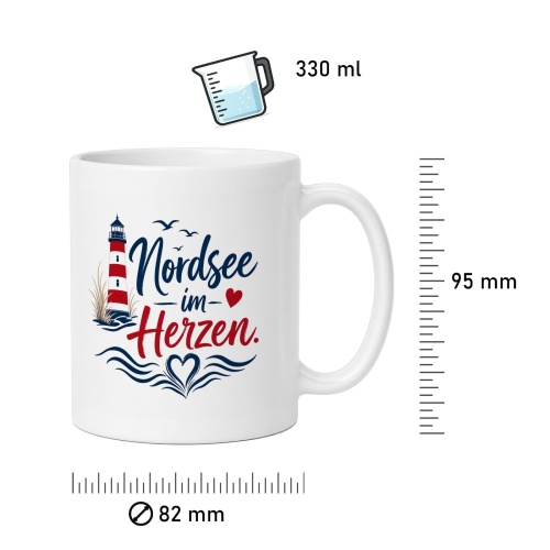 Tasse »Nordsee im Herzen«