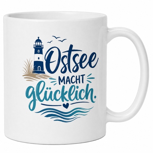 Tasse »Ostsee macht glücklich«