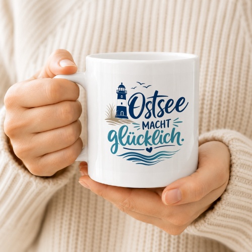 Tasse »Ostsee macht glücklich«