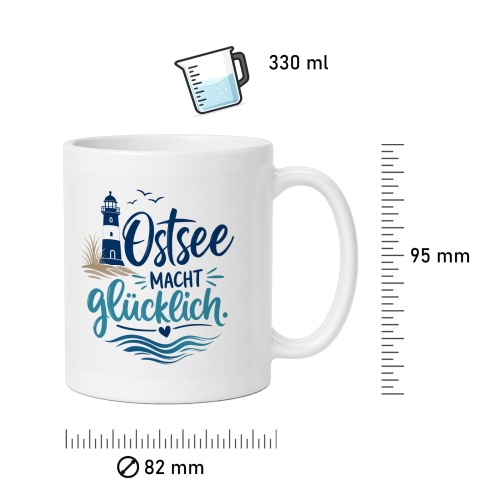 Tasse »Ostsee macht glücklich«