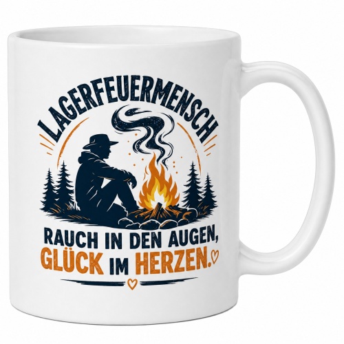 Tasse »Lagerfeuermensch – Rauch in den Augen,...