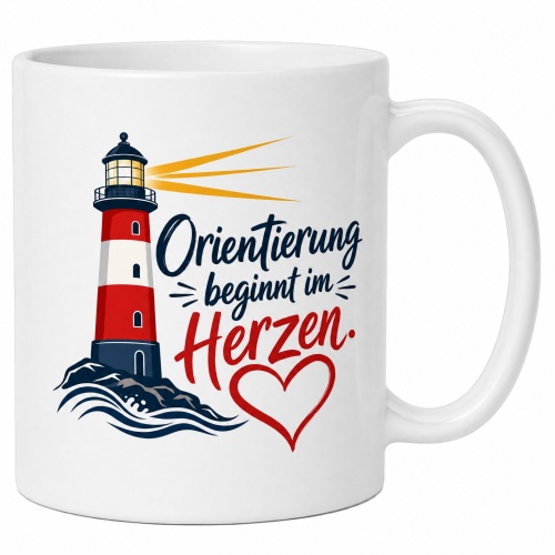 Tasse »Orientierung beginnt im Herzen«