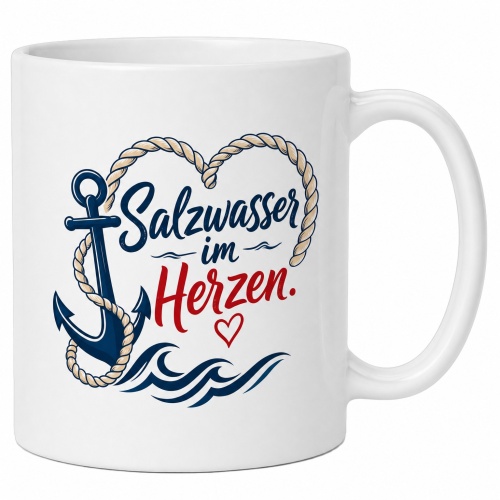 Tasse »Salzwasser im Herzen«