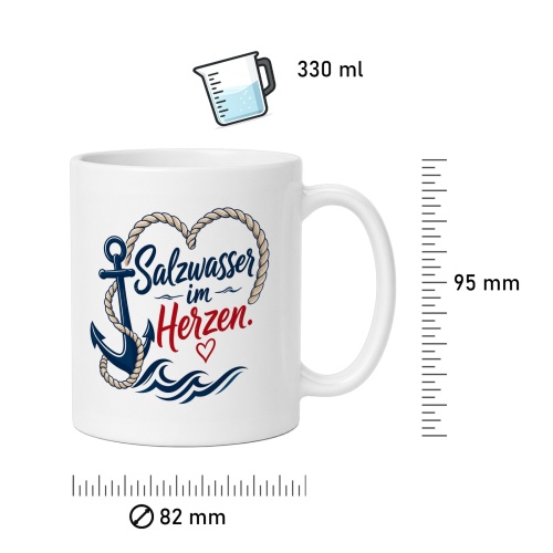 Tasse »Salzwasser im Herzen«